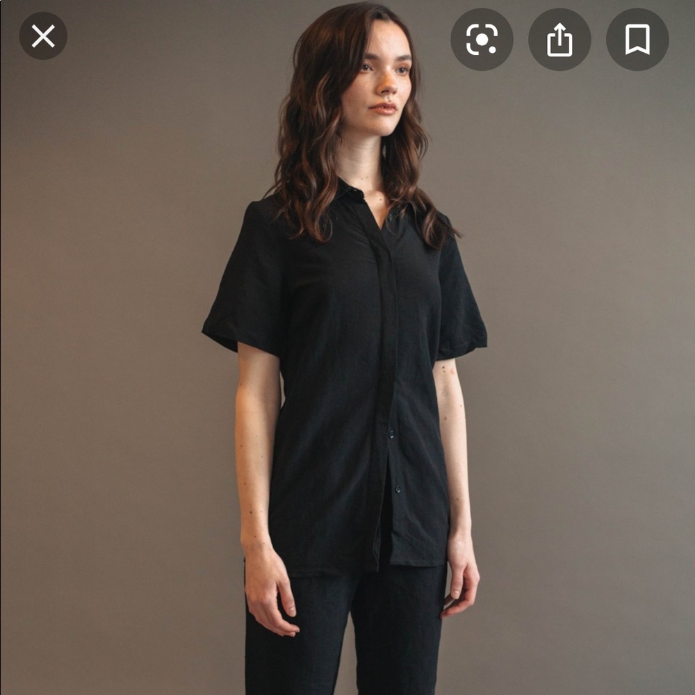 Uncle Studios Linen Blouse